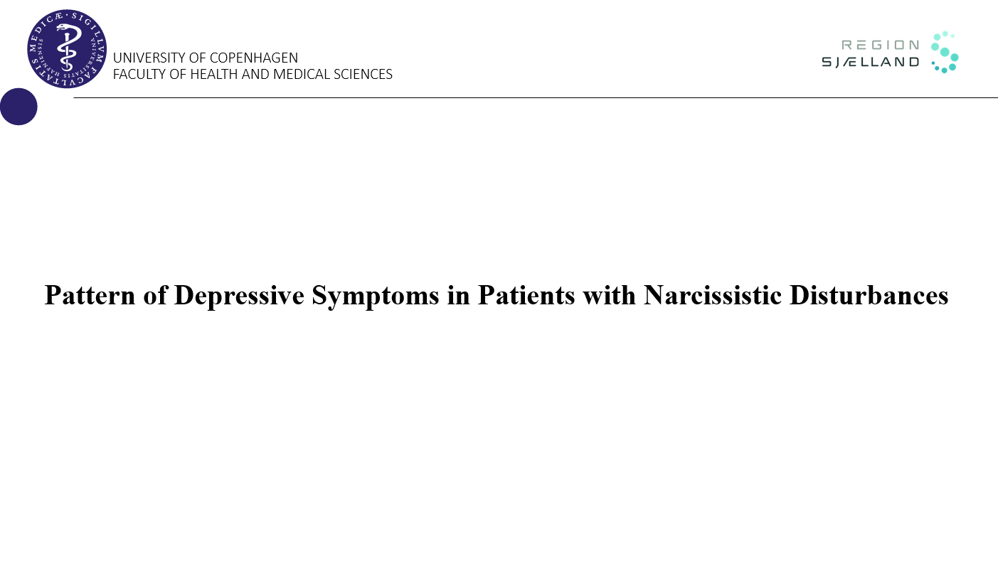 Video av Psykoterapeutisk behandling ved depressive symptomer hos pasienter med narsissistiske problemer